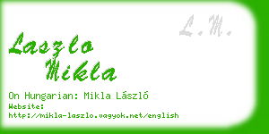 laszlo mikla business card